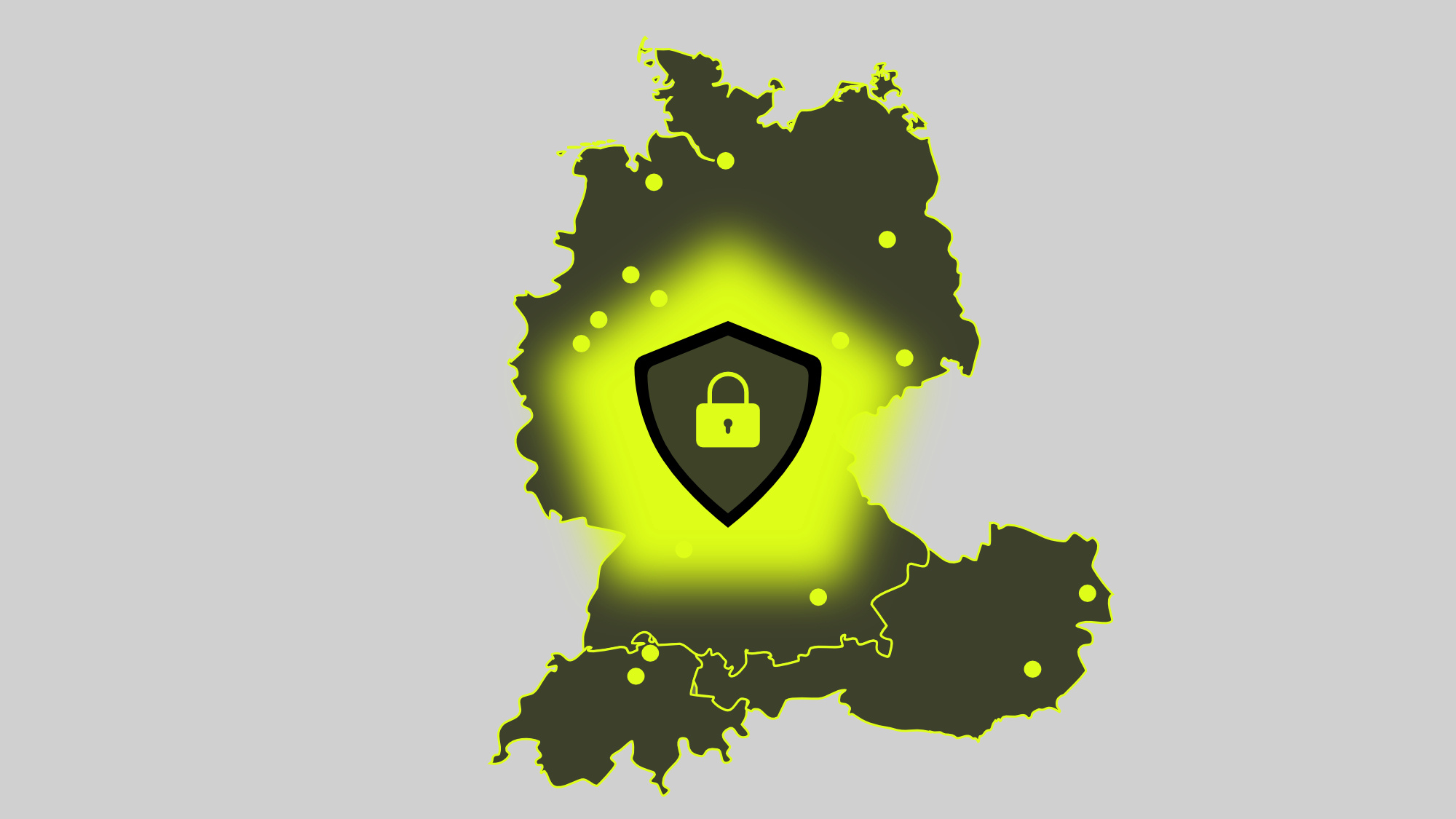 DACH region with data centers